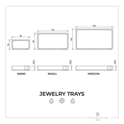 Trays with inlay - beige