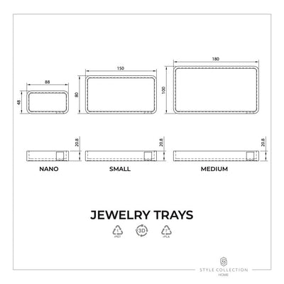 Tray with inlay - white/green