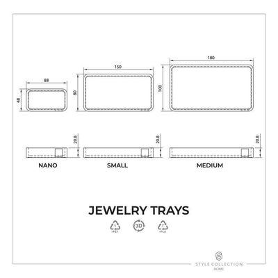 Tray with inlay - dark grey