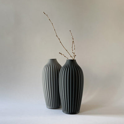 Table vase Yin - Dark grey