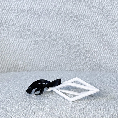Christmas ornament diamond white/black