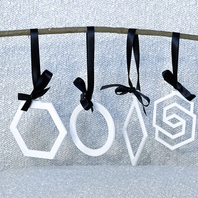 Christmas ornament flat icon white/black
