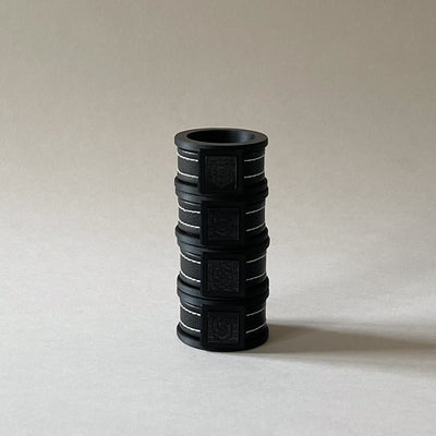 London black/black napkin ring set of 4