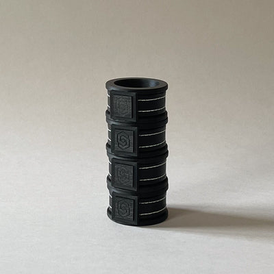 London black/black napkin ring set of 4