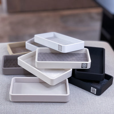 Trays with inlay - earth